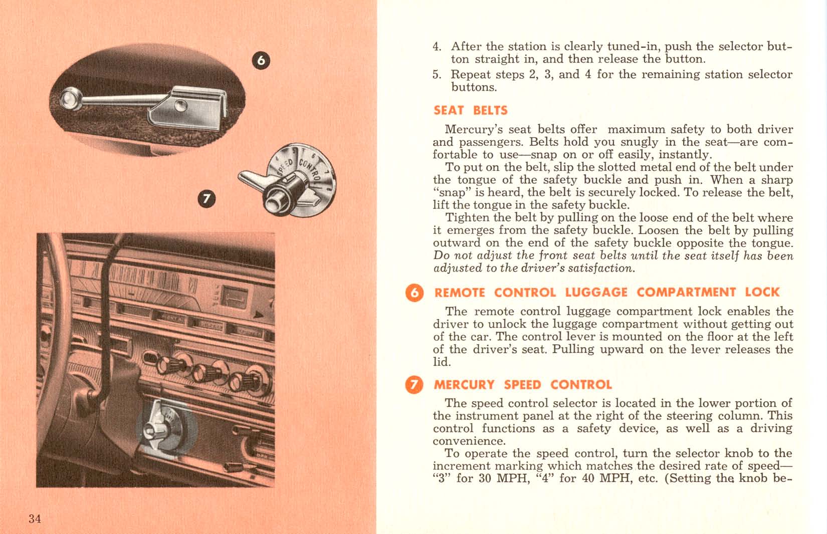 1961 Mercury Owners Manual Page 21